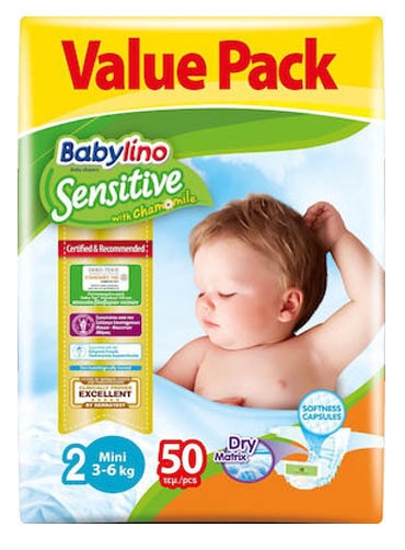 Babylino Sensitive Value Pack No2 (3-6Kg) 50τεμ